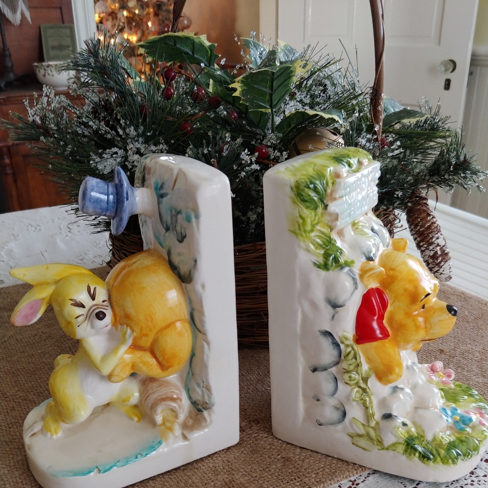 Winnie the pooh porcelain book ends